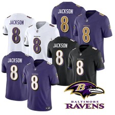 NWT Men's Ravens 8 Lamar Jackson All Stitched Limited Player Jersey S-3XL