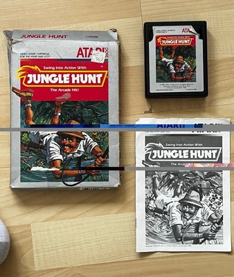 Jungle Hunt Atari mit Box & Anleitung, getestet funktioniert 2600,7800