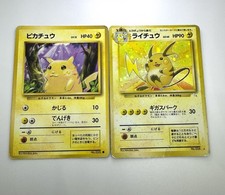 Pokemon Japanese Base Set Pikachu No.025 Raichu Holo No.026 Card Lo