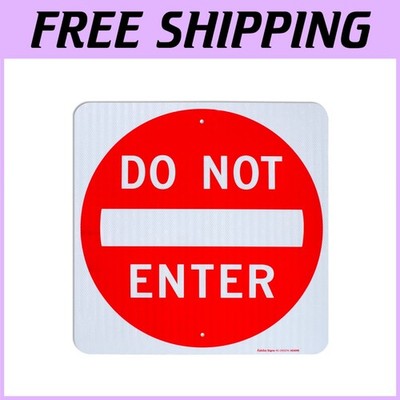 Reflective Do Not Enter Sign 24x24'' Aluminum
