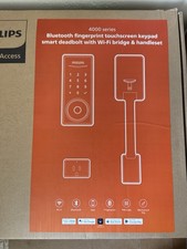 Juego de cerradura de puerta de entrada sin llave Philips Smart Lock con asas código PIN de huellas dactilares