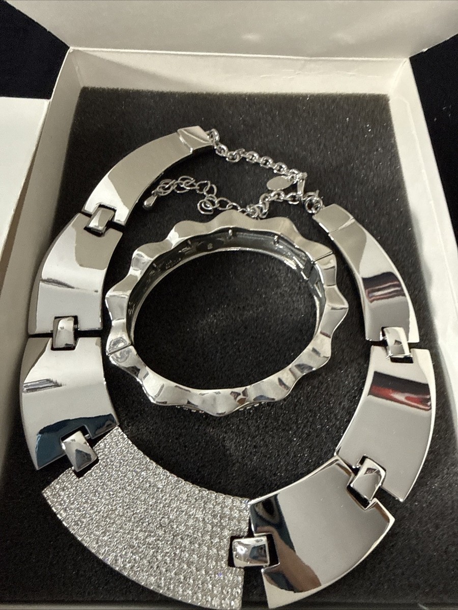 Nuovo Scatola Firmato Lia Sophia Argento Perle Rosa Set 18 Nuovo Scatola Firmato Lia Sophia Argento Perle Rosa Set 18