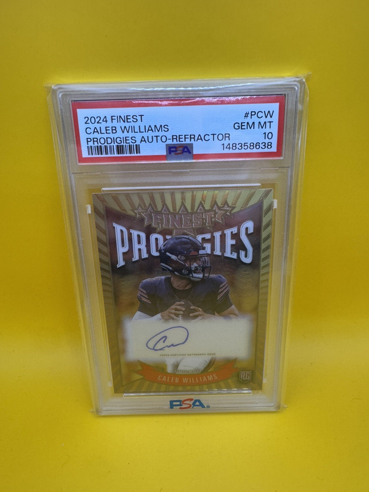🔥 PSA10 Gem Mt 10 2024 Topps Finest Prodigies Autographs Caleb Williams 🔥 view 2