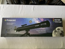 Polaroid Black Adjustable 75X 150X Refractor Telescope Tripod Included