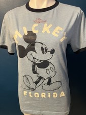 Vtg Jerry Leigh Walt Disney T-Shirt Mens S 32-36 Mickey Mouse Florida Ringer T