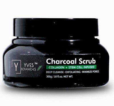 Charcoal Collagen + Stem Cells Body Scrub - Tone Brighten Revitalize Smooth 10Oz