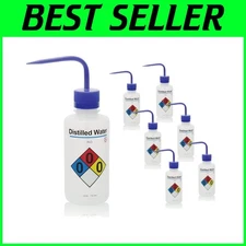 Narrow Mouth 500ml Reusable Wash Bottles - 6 Pack Ideal for Precision Cleaning