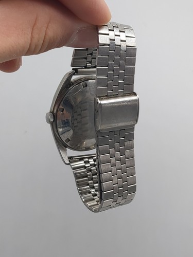 Orologio Uomo Automatico JULES JURGENSEN President Quadrante Argento Giorno/Data Funzionante! - Foto 3 di 5