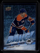 2024-25 Upper Deck #BP-10 Evan Bouchard Bang! For Your Puck Speckled