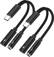 USB C to 3.5Mm Headphone and Charger Adapter for Samsung Galaxy A17 A16 S26 fo