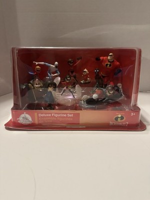 Disney Pixar Incredibles 2 Deluxe Figurine Set, The Incredibles, 3 in