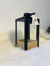 Candlelight Black Metal Lantern With Glass Sides