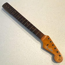 Vintage 1964 Fender Musicmaster Neck Pre-CBS Silver Spaghetti Logo, 3/4 FEB 64 A