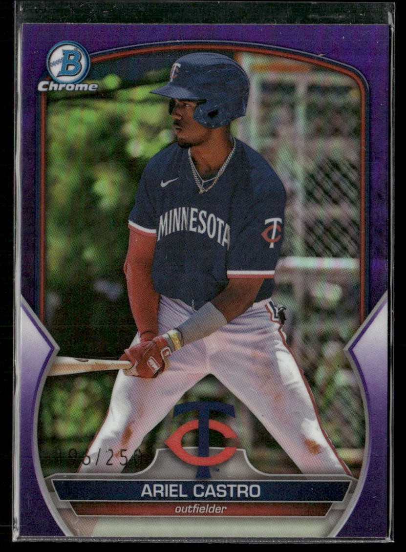 2023 Bowman Draft Ariel Castro Chrome Purple Refractor /250 #BDC-150