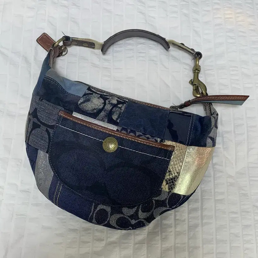 Coach Denim Patchwork Shoulder Bag - Unique Design - image 2