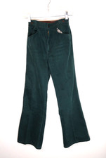 Vintage 70s Levi  s Bell Bottoms Pants 24x27 Women Talon Flare Green Hippie Denim