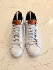 BYLT Basics Everyday Shoes Men's 11.5 White Leather Low Top Minimalist Sneakers