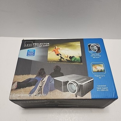 LED Entertainment Projector LCD Image System Projects Up To 60'' (Portable Mini)
