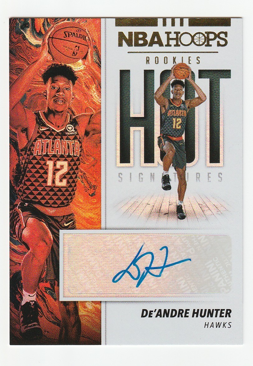 De'Andre Hunter 2019-20 NBA Hoops Rookie Ink Auto RC #RI-DAH Hawks Cavs Kings