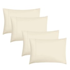 1000 Thread Count 100 Egyptian Cotton King Size Pillowcases Set of 4, Sateen...