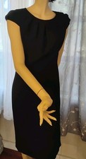 Classic Black Sheath Dress Knee Length Misses Size 8 Talbots