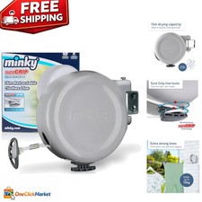 49ft Retractable Clothesline - Eco-Friendly PVC for Outdoor Laundry Convenience