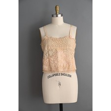 Vintage 1910s 1920s Camisole  Antique Lace Camisole Blouse  Small Medium