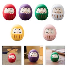 Statuetta giapponese Daruma in ceramica per arredamento da camera da letto,