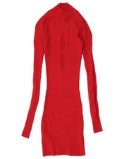 Urban Outfitters Womens Knit Bodycon Dress UK 4 XS Red Viscose XF02