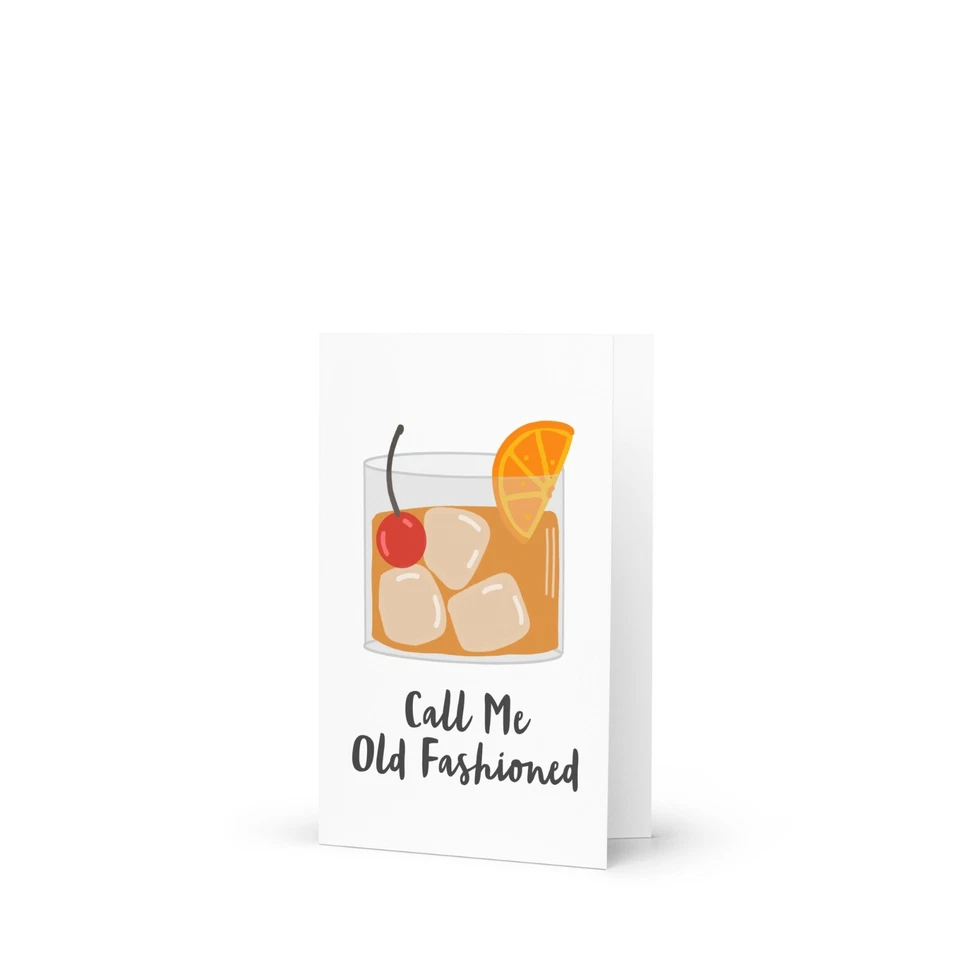 Упаковка из 5 пустых поздравительных открыток позвони мне старомодный коктейль 4 x 6 с конвертами - Изображение 4 из 4