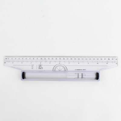 U. K. Design Multi-Purpose Drawing Parallel Rolling Ruler, 12 Inch