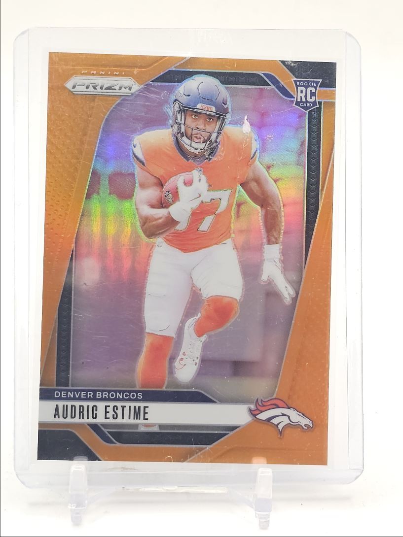 AUDRIC ESTIME 2024 PANINI PRIZM ROOKIE ORANGE BRONCOS #306 RC /249 Q1300