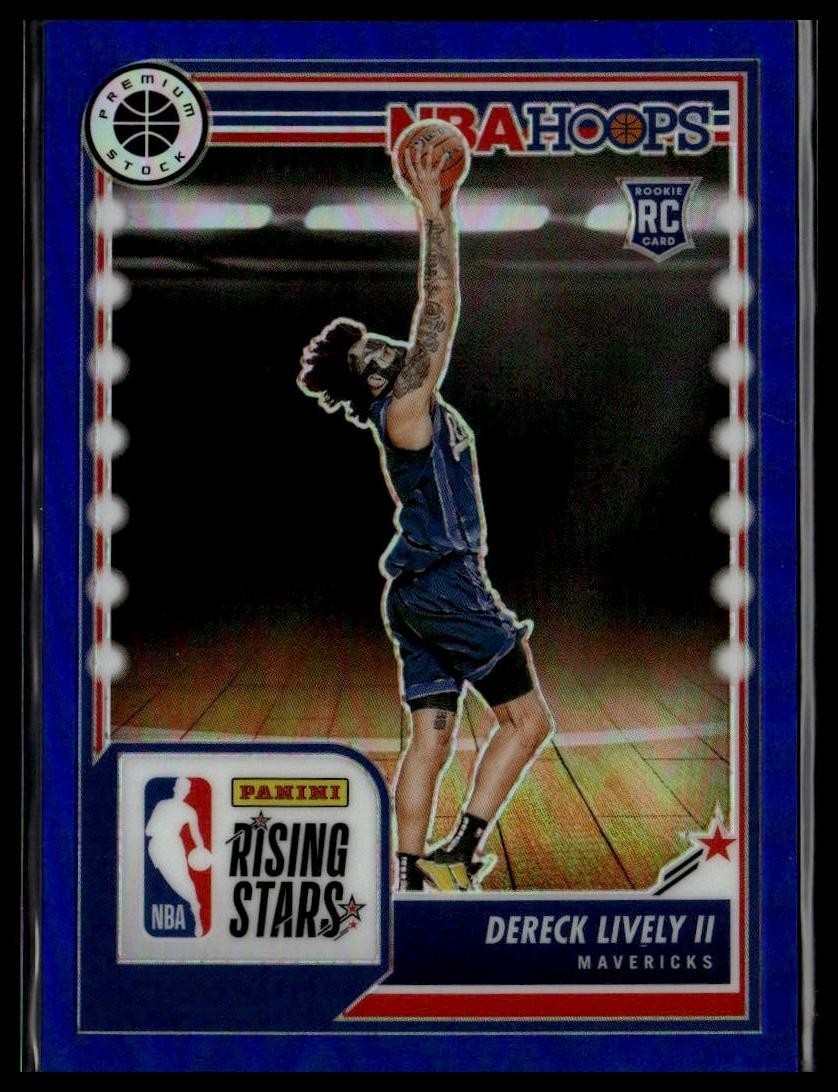 2023-24 Hoops Premium Stock #291 Dereck Lively II Blue Prizm #/120