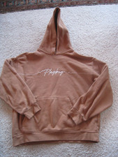 Playboy pacsun Tan Hooded Sweatshirt Size Large