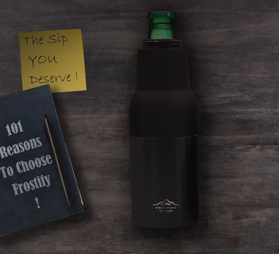 Enfriador de botellas de cerveza 3 en 1 aislado doble vacío enfriador de latas de acero inoxidable Foto 2 de 4