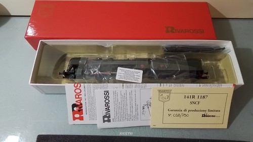 RIVAROSSI HO 5215. LOCOMOTIVE VAPEUR 141R 1187  SNCF . EN BOITE COMME NEUVE.   | Condition: Occasion