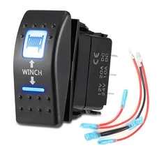 KEMIMOTO 7Pin Winch Rocker Switch Momentary UTV Compatible... 
