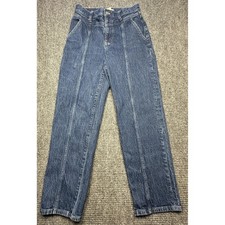 Madewell The Perfect Vintage Straight Jean Women 27 Blue Pintuck High Rise