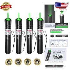 Pro 4pk Green Laser Light Flashlight Long Distance, Rechargeable, Tactical