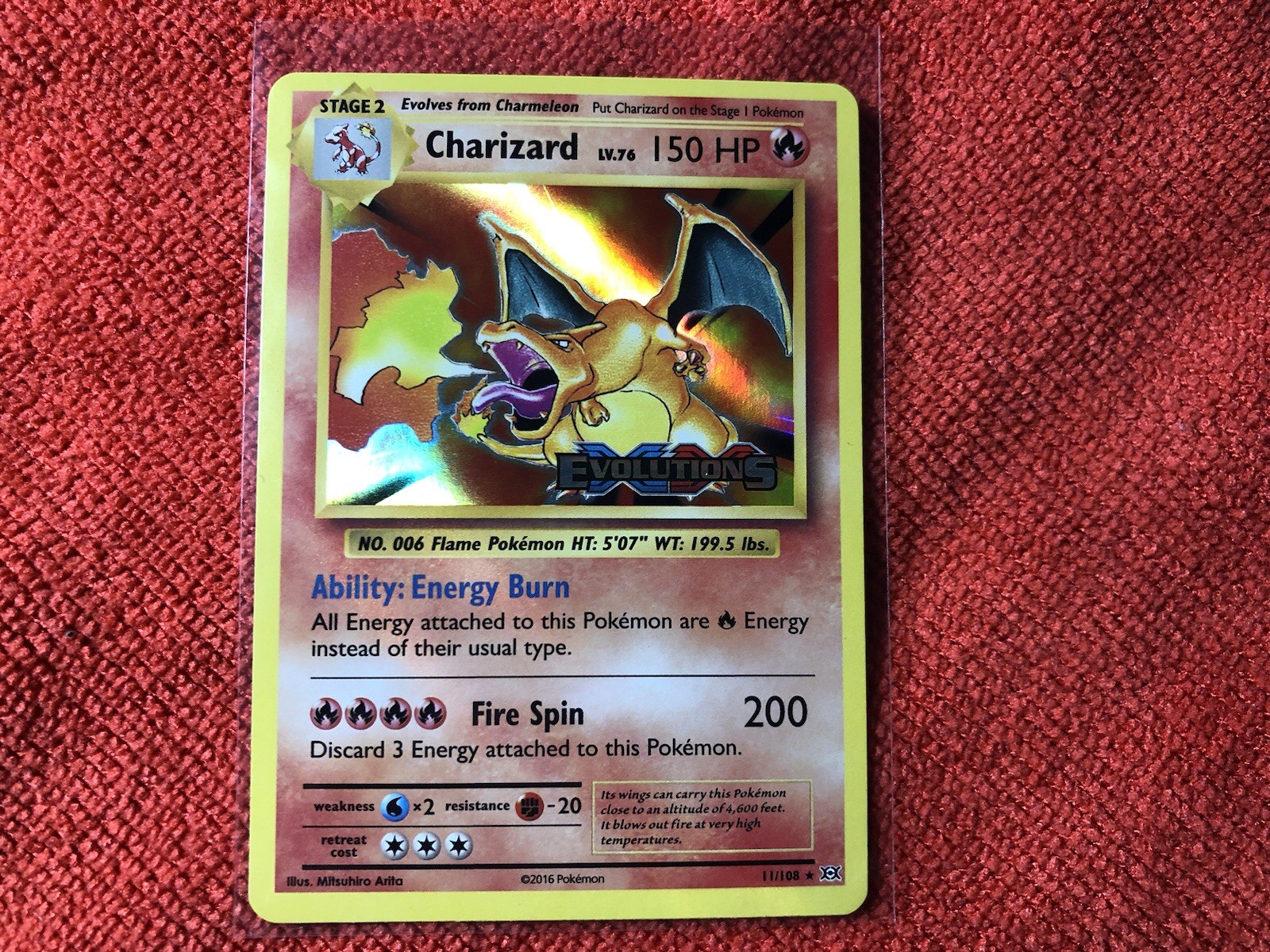 Charizard (XY Evolutions Prerelease) 11/108 NM