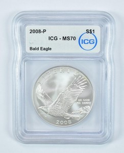 2008-P Bald Eagle Commemorative Silver Dollar MS70 ICG *1997