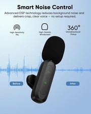 Wireless Lavalier Microphone for iPhone iPad Android, Mini Mic with LED Display — image 6