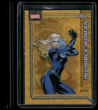 2026 Topps Chrome Marvel Comics #55 Invisible Woman Gold Wave Refractor #/50