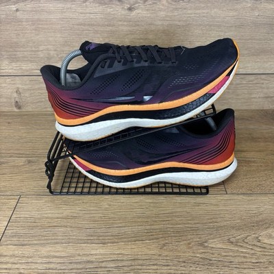 Saucony Schuhe Herren Gr. UK 9,5 Endorphin Pro Mesh schwarz lila Mesh Turnschuhe