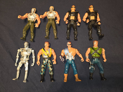 Vintage Kenner Terminator (T-1 & T-2) Action Figure Lot of 8 *1991-92*