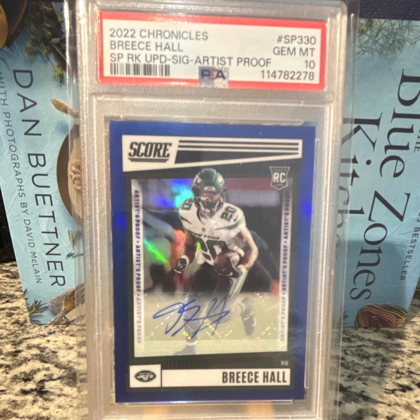 Breece Hall Panini Score #330 Autograph-Artists Proof