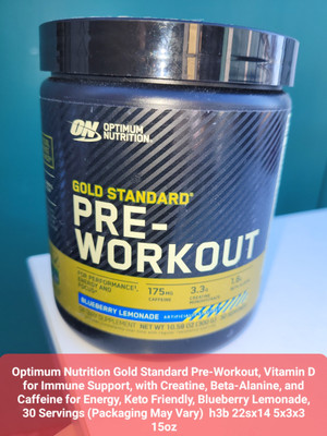 Optimum Nutrition Gold Standard Pre-Workout, Vitamin D for Immune Support, with