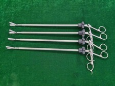 4PCS Laparoscopic Gallbladder Extractor Spoon Forceps Set 10mmx330mm SS Tool CE