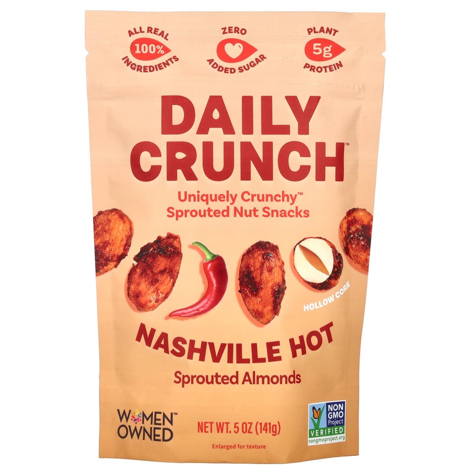 Sprouted Almonds, Nashville Hot, 5 oz (141 g)