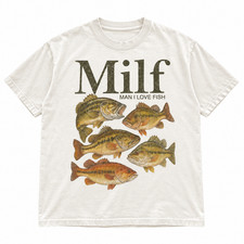 Man I Love Fish Shirt Funny Fish Meme Vintage...